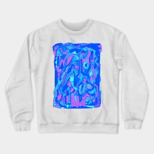 Blue Abstract Wave of Thoughts No 4 Crewneck Sweatshirt